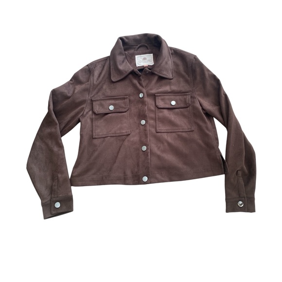 1 Sunset Lane Brown button up jacket sweater size small women’s long sleeves - Picture 3 of 3